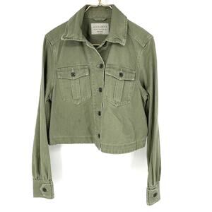 All Saints Maisy Green Denim Shirt Jacket - Women's US 8